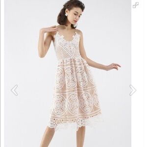 CHICWISH Moonlit Night Cross Back Crochet Dress S